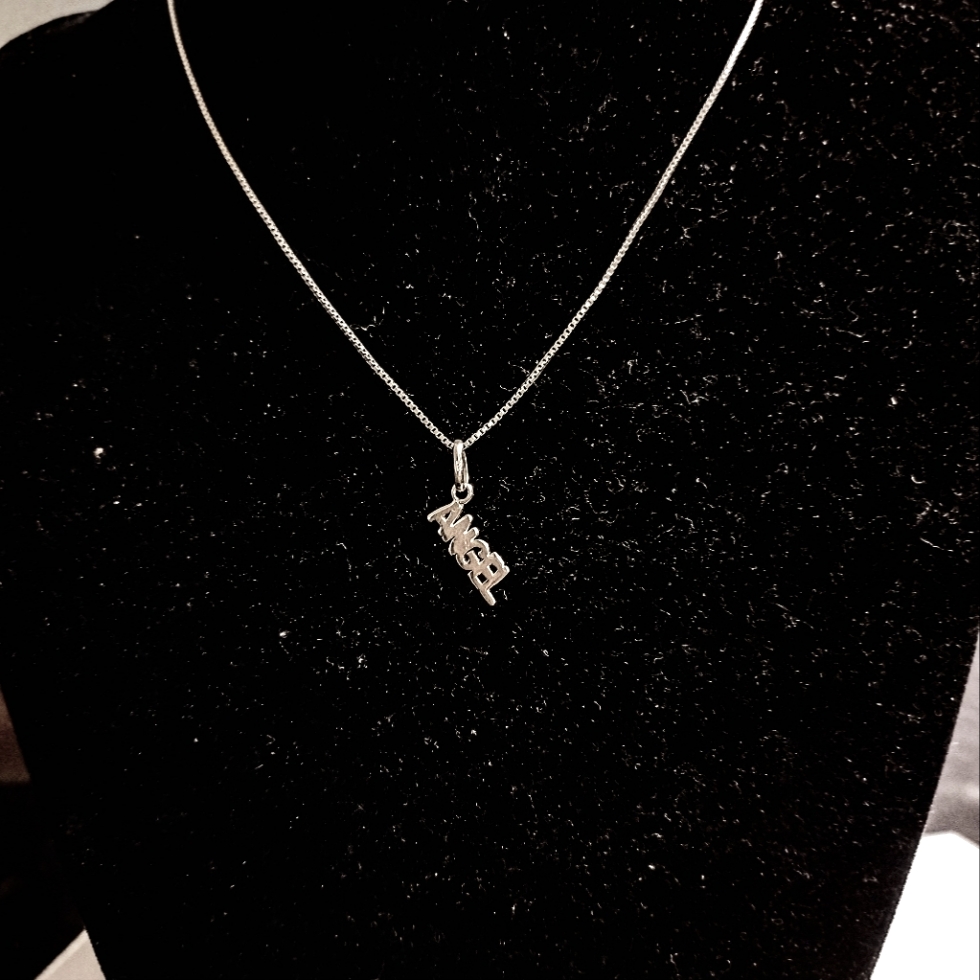 925 Sterling Silver Angel Word Charm Pendant